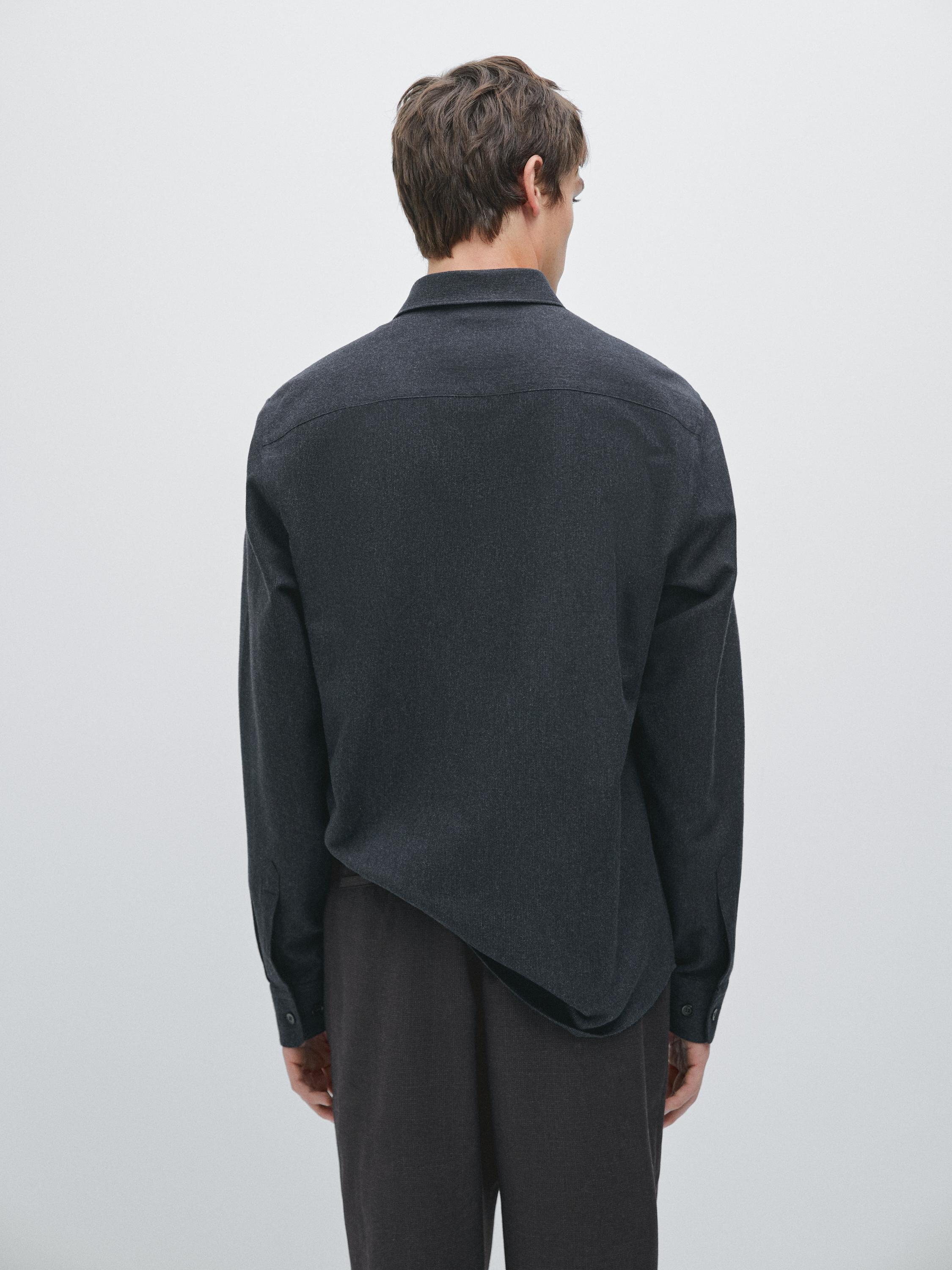 Chemise chinée quadrillage regular fit